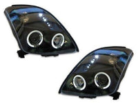 Angel Eye HALO Projector Head Lights for Suzuki Swift - Black (2004 - 2010 Models) - Spoilers And Bodykits Australia