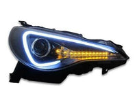 DRL 3D LED Projector Head Lights with Sequential Indicators for Toyota 86 GTS  Subaru BRZ - Black (2012 - 2016 Models) - Spoilers And Bodykits Australia