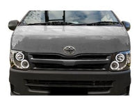 DRL Angel Eye HALO Projector CCFL Head Lights for Toyota Hiace - Black (2011 - 2014 Models) - Spoilers And Bodykits Australia