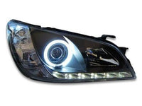 DRL Angel Eye HALO Projector Head Lights for Lexus IS200 / IS300 - Black (1999 - 2005 Models) - Spoilers And Bodykits Australia