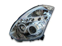 DRL Angel Eye HALO Projector Head Lights for Nissan Skyline Infiniti G35  V35 350GT 2-Door Coupe - Chrome - Spoilers And Bodykits Australia