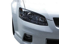 DRL Head Lights for VE Holden Commodore Series 2 - Black - Spoilers And Bodykits Australia