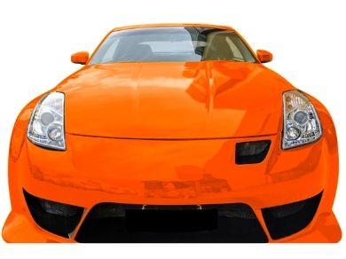 DRL Projector Head Lights for Nissan 350Z Z33 - Chrome (HID Model Only) (2003 - 2005 Models) - Spoilers And Bodykits Australia