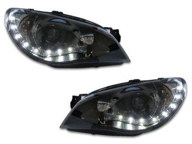 DRL Projector Head Lights for Subaru Impreza WRX  STI  RX - Black (2005 - 2007 Models) - Spoilers And Bodykits Australia