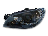 DRL Projector Head Lights for Subaru Impreza WRX  STI  RX - Black (2005 - 2007 Models) - Spoilers And Bodykits Australia