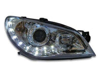 DRL Projector Head Lights for Subaru Impreza WRX  STI  RX - Chrome (2005 - 2007 Models) - Spoilers And Bodykits Australia