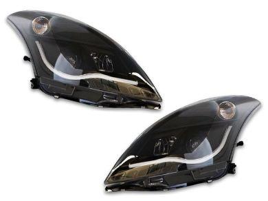 DRL Projector Head Lights for Suzuki Swift - Black (2011 - 2016 Models) - Spoilers And Bodykits Australia