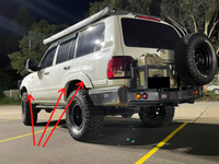 Flares for 100 / 105 Series Toyota Landcruiser - Set of 4 for Front & Rear Wheel Arches - Spoilers And Bodykits Australia