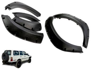 Flares for 80 Series Toyota Landcruiser - Set of 4 for Front & Rear Wheel Arches - WRINKLE Finish - Chunky Style - Spoilers And Bodykits Australia