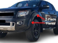 Flares for PX 1 Ford Ranger - Black - Set of 2 for Front Wheel Arches (2012 - 2015 Models) - Spoilers And Bodykits Australia