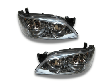 Head Lights for BA / BF XT MK1 Ford Falcon - Chrome - Spoilers and Bodykits Australia