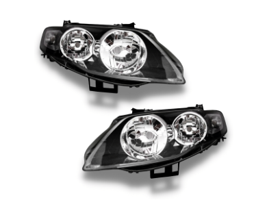 Head Lights for FG XT Ford Falcon Series 1 - Black - Spoilers and Bodykits Australia