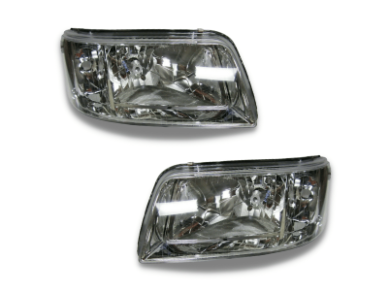 Head Lights for Volkswagen Transporter T5 - Chrome (2003 - 2009 Models) - Spoilers and Bodykits Australia