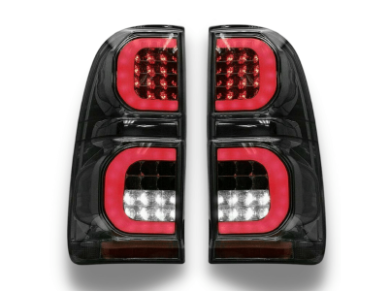 LED Tail Lights for Toyota Hilux SR5 VIGO - Smoked Lens (2005 - 2015 Models) - Spoilers and Bodykits Australia