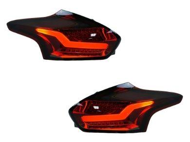 LED 3D Bar Tail Lights for Ford Focus LZ Hatch with Sequential Indicators - Smoked Red Lens (2015 - 2017 Models) - Spoilers And Bodykits Australia