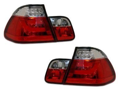 LED 3D Light Bar Tail Lights for BMW E46 318i / 320i / 323i / 330i Sedan - Clear/Red Lens (1998 - 2001 Models) - Spoilers And Bodykits Australia