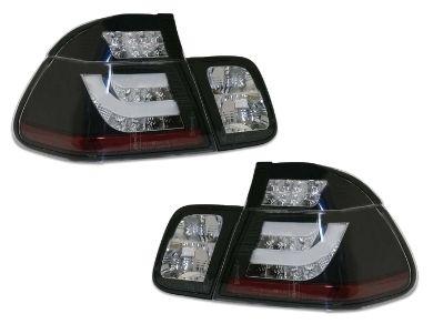 LED 3D Light Bar Tail Lights for BMW E46 318i  320i Sedan - Black (1998 - 2001 Models) - Spoilers And Bodykits Australia