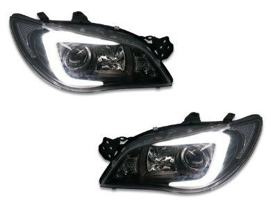 LED 3D Projector Head Lights for Subaru Impreza WRX GD - Black (2005 - 2007 Models) - Spoilers And Bodykits Australia