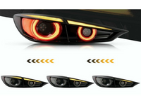 LED 3D Tail Lights for Mazda 3 with Sequential Indicators - Smoked Lens (2014 - 2018 Models) - Spoilers And Bodykits Australia