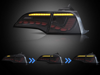 LED 3D Tail Lights for Tesla Model 3 with Sequential Indicators - Smoked Lens (2017 - 2022 Models) - Spoilers And Bodykits Australia