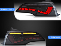 LED 3D Tail Lights for Tesla Model 3 with Sequential Indicators - Smoked Lens (2017 - 2022 Models) - Spoilers And Bodykits Australia
