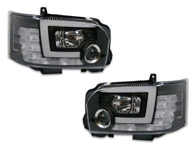 LED DRL Projector Head Lights for Toyota Hiace with Sequential Indicators (2014 - 2017 Models) - Spoilers And Bodykits Australia