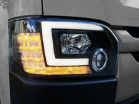 LED DRL Projector Head Lights for Toyota Hiace with Sequential Indicators (2014 - 2017 Models) - Spoilers And Bodykits Australia