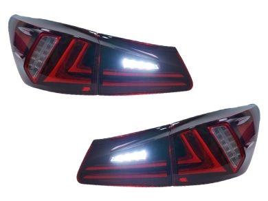 LED Light Bar Tail Lights for Lexus IS250  IS350  ISF - ClearRed (2005 - 2013 Models) - Spoilers And Bodykits Australia