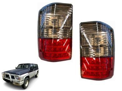 LED Tail Lights for Nissan Patrol GQ - Series 1 & 2 Models - Smoked Black  Red (1988 - 101997 Models) - Spoilers And Bodykits Australia