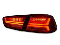 LED Tail Lights with Sequential Indicators for CJ  CF Mitsubishi Lancer Sedan EVO X  VRX - ClearRed (2007 - 2017 Models) - Spoilers And Bodykits Australia