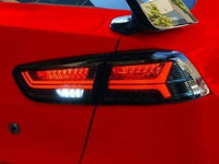LED Tail Lights with Sequential Indicators for CJ  CF Mitsubishi Lancer Sedan EVO X  VRX - Smoked Lens (2007 - 2017 Models) - Spoilers And Bodykits Australia