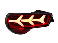 LED Tail Lights with Sequential Indicators for Toyota 86  Subaru BRZ - Arrow Style - BlackClear (2012 - 2021 Models) - Spoilers And Bodykits Australia