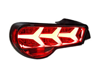 LED Tail Lights with Sequential Indicators for Toyota 86  Subaru BRZ - Arrow Style - Smoked Black Lens (2012 - 2021 Models) - Spoilers And Bodykits Australia