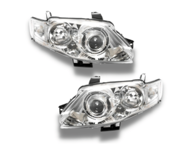 Projector Head Lights for FG XT Ford Falcon Series 2 - Chrome (2011 - 2014 Models) - Spoilers and Bodykits Australia