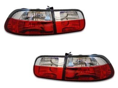Tail Lights for Honda Civic EG 3-Door Hatch - Crystal ClearRed (1992 - 1995 Models) - Spoilers And Bodykits Australia