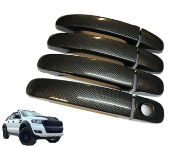Door Handle Covers for PX 1 & PX 2 Ford Ranger - Carbon Fibre Finish (2012 - 2018) - Spoilers and Bodykits Australia
