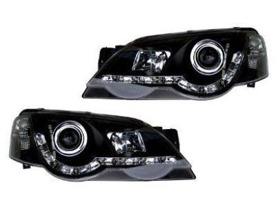 DRL Head Lights for BA / BF XR6 / XR8 Ford Falcon - Black - Spoilers and Bodykits Australia