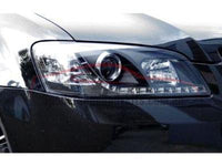 DRL Head Lights for VE Holden Commodore Series 1 - Black - Spoilers and Bodykits Australia