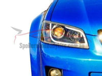 DRL Head Lights for VE Holden Commodore Series 1 with LED Strip - Black (2006 - 2010 Models) - Spoilers and Bodykits Australia