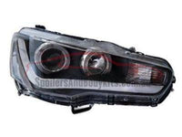 DRL LED Head Lights for CJ Mitsubishi Lancer / EVO - Angel Eye Projector Style (2008 - 2017 Models) - Spoilers and Bodykits Australia