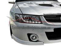 DRL LED Projector Head Lights for VZ Holden Commodore - Black (2004 - 2006 Models) - Spoilers and Bodykits Australia