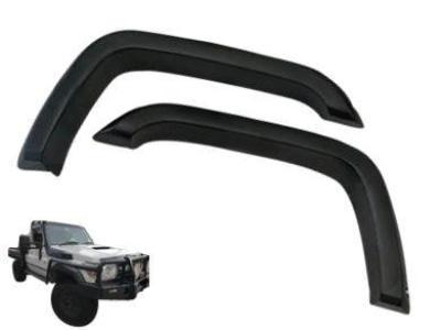 Flares for 79 Series Toyota Landcruiser - Black Chunky Style - Set of 2 for Front Wheels (2007 - 2019 Models) - Spoilers and Bodykits Australia