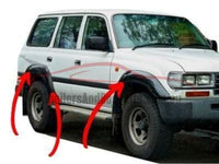 Flares for 80 Series Toyota Landcruiser - Set of 4 for Front & Rear Wheels Arches - Spoilers and Bodykits Australia