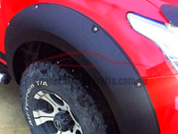 Flares for Mitsubishi Triton MQ - Matt Black - Chunky Style (Set of 4) (2015 - 2018 Models) - Spoilers and Bodykits Australia