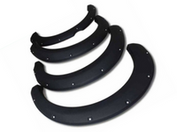 Flares for Mitsubishi Triton MQ - Matt Black - Chunky Style (Set of 4) (2015 - 2018 Models) - Spoilers and Bodykits Australia