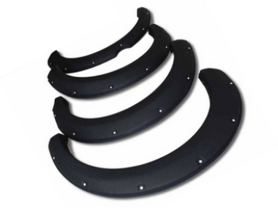 Flares for Mitsubishi Triton MQ - Matt Black - Chunky Style (Set of 4) (2015 - 2018 Models) - Spoilers and Bodykits Australia