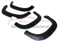 Flares for Mitsubishi Triton MR - Black Chunky Style - Set of 4 (2019+ Models) - Spoilers and Bodykits Australia