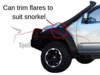 Flares for Nissan Navara D40 Dual Cab - Chunky Style (3.9 Inches Wide) (2007 - 2015 Models) - Spoilers and Bodykits Australia