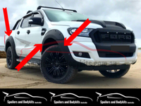 Flares for PX 1 & PX 2 Ford Ranger - Poly Propylene Matt Black Smooth Finish (Set of 4) - Spoilers and Bodykits Australia