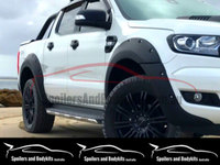 Flares for PX 1 & PX 2 Ford Ranger - Poly Propylene Matt Black Smooth Finish (Set of 4) - Spoilers and Bodykits Australia